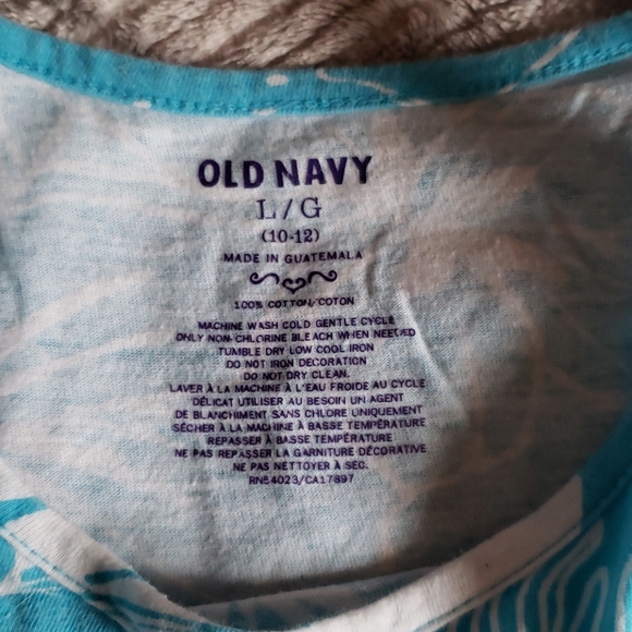 Old Navy || blue Hawaiian tank top - Picture 2 of 2